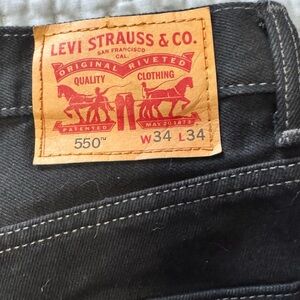 Levi's Dark Black Men's Relaxed Jeans